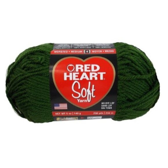 Red Heart Other - Red Heart Soft Worsted Weight 100% Acrylic Yarn in Dark Leaf E728-9523